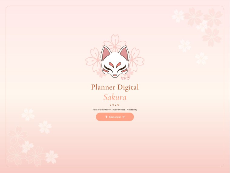 Portada del Planner Digital Sakura