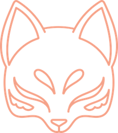 Logo NANIKA: máscara kitsune